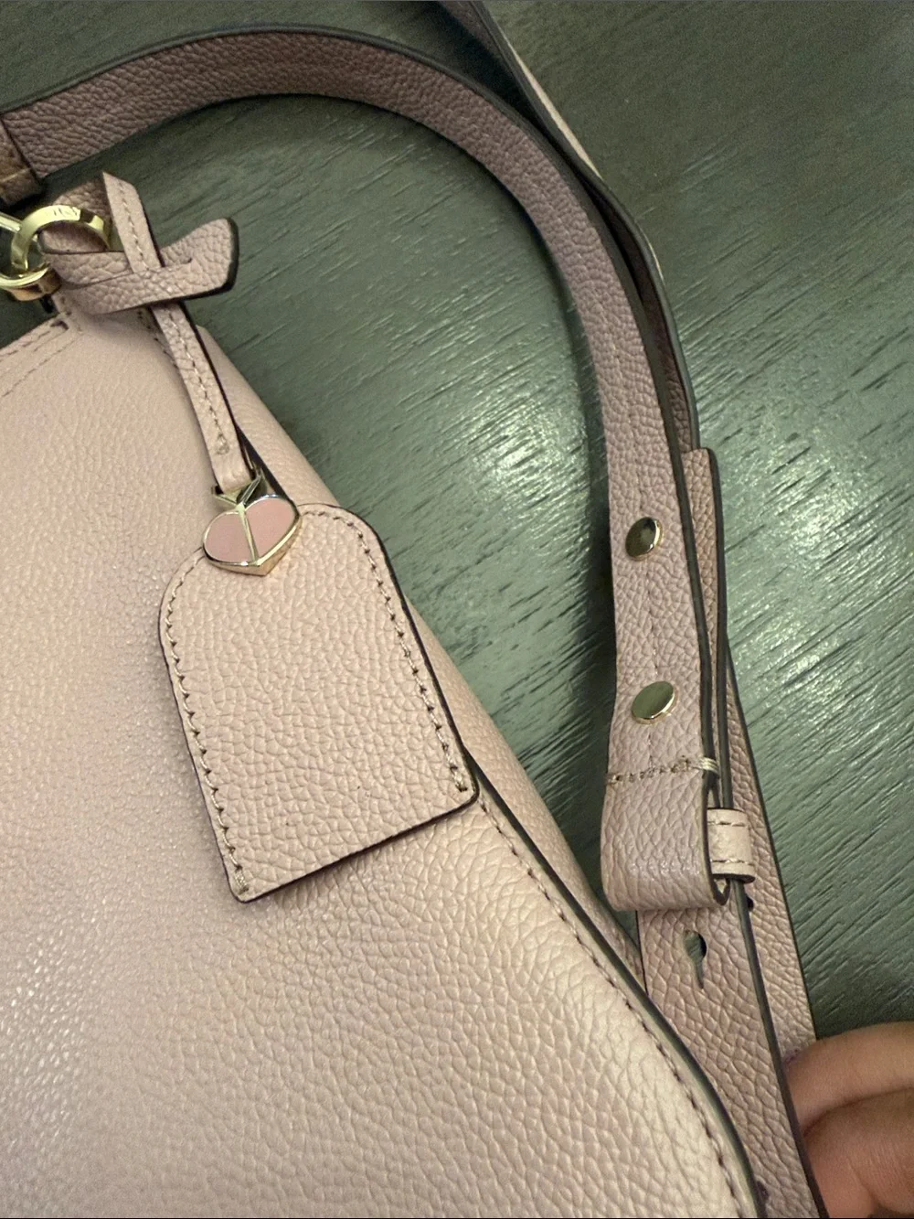 Kate Spade New‎ York Polly Pebbled Leather Crossbody Bag Pink Gold Hardware
